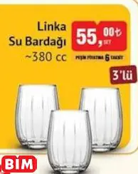 PAŞABAHÇE LİVE BEAUTİFUL LİNKA  SU BARDAĞI